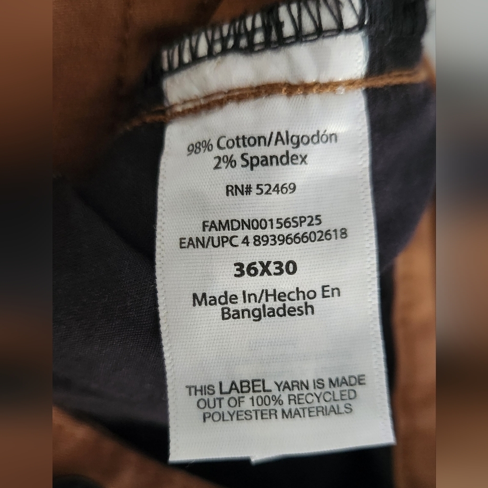👖 Men’s Brown Straight-Leg Jeans – Size 36x30, Free Assembly, 5-Pocket Style - Picture 12 of 14